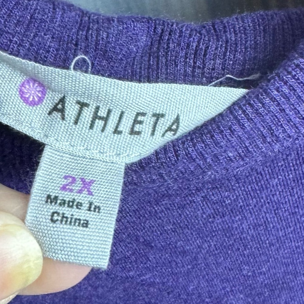 Athleta Plus Size Nirvana Yoga Long Tunic Purple Size 2X - Picture 4 of 8